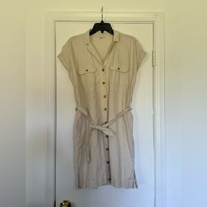 Old Navy Beige Button-Up Dress